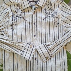 Apricottree button down embroidered button down